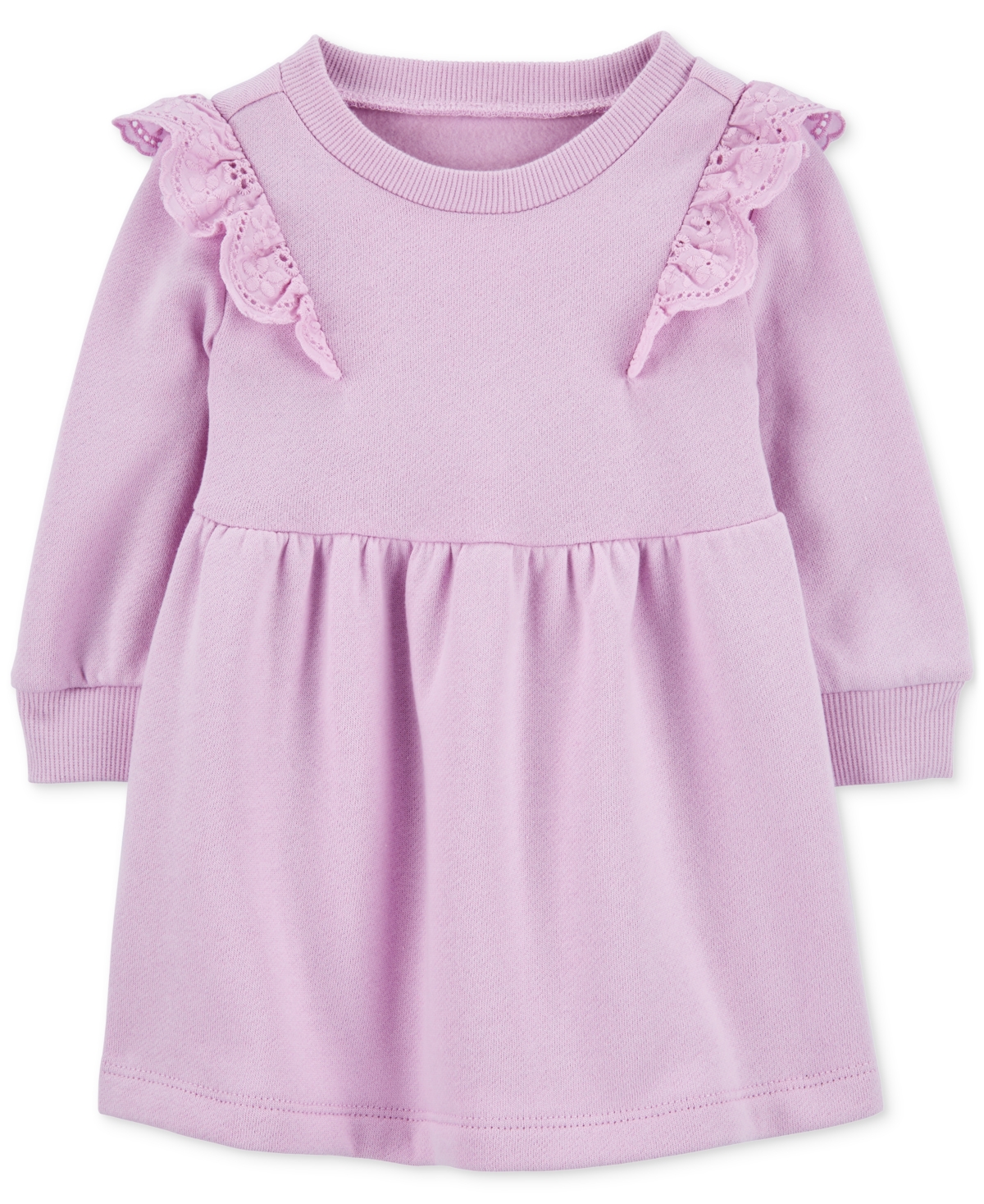 Carter's Babies' Toddler Girls Long Sleeve Fleece Dress In Purple