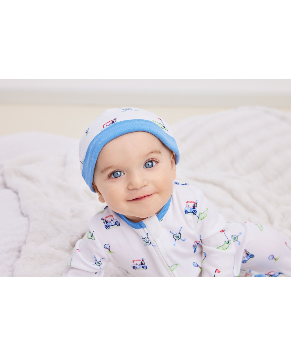 Little Me Baby Boys Golf Club Coverall with Hat, 2 Piece Set