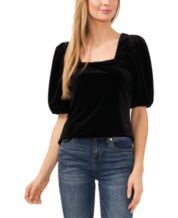 Off The Shoulder Burnout Puff Sleeve Corset Top in Black/ Red Choc Bo