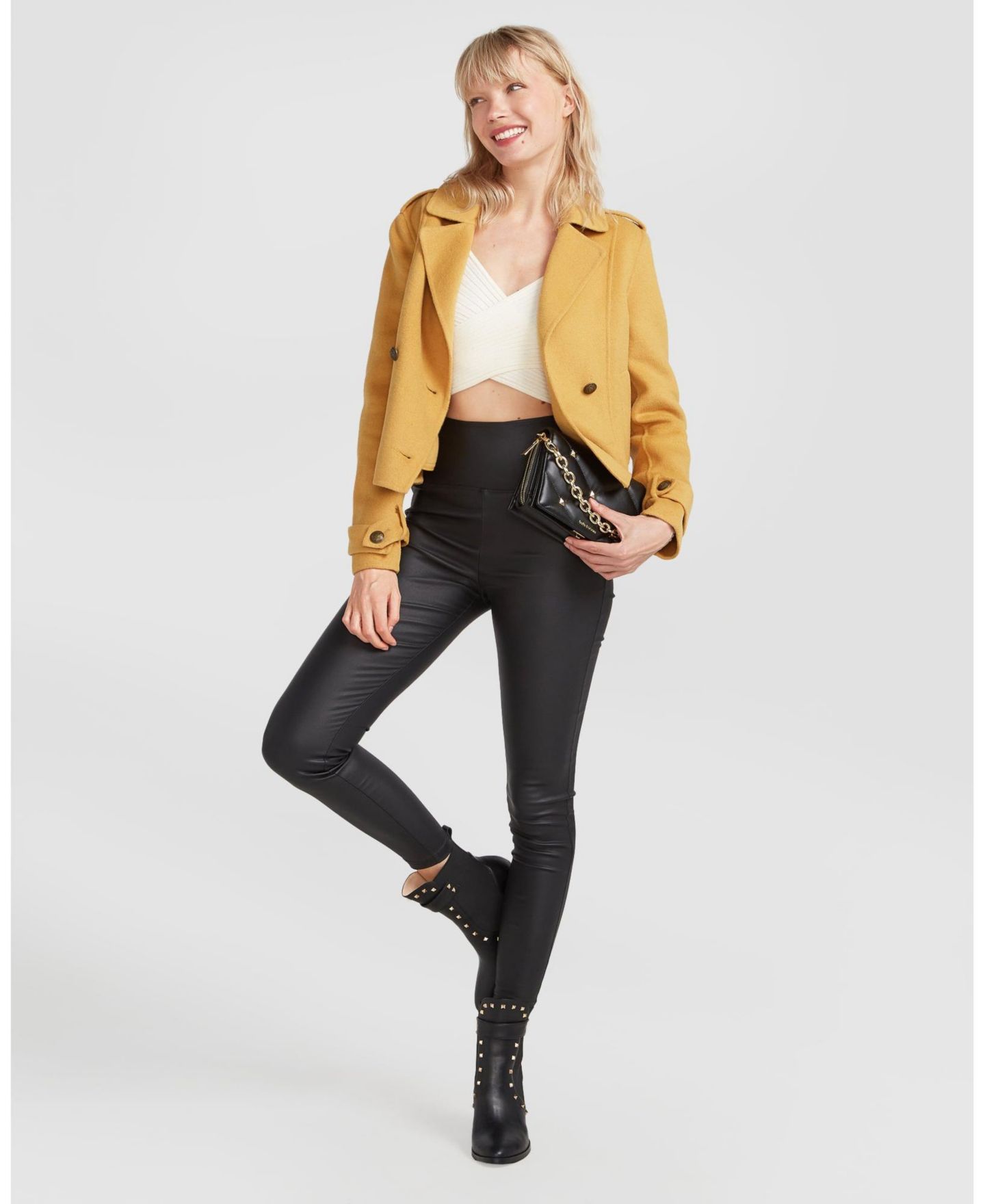 Женская куртка Belle & Bloom Better Off Military Peacoat, цвет: Состаренный золотой — фото 2