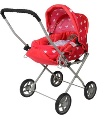 Doll Bassinet Stroller with Travel Carry Bag