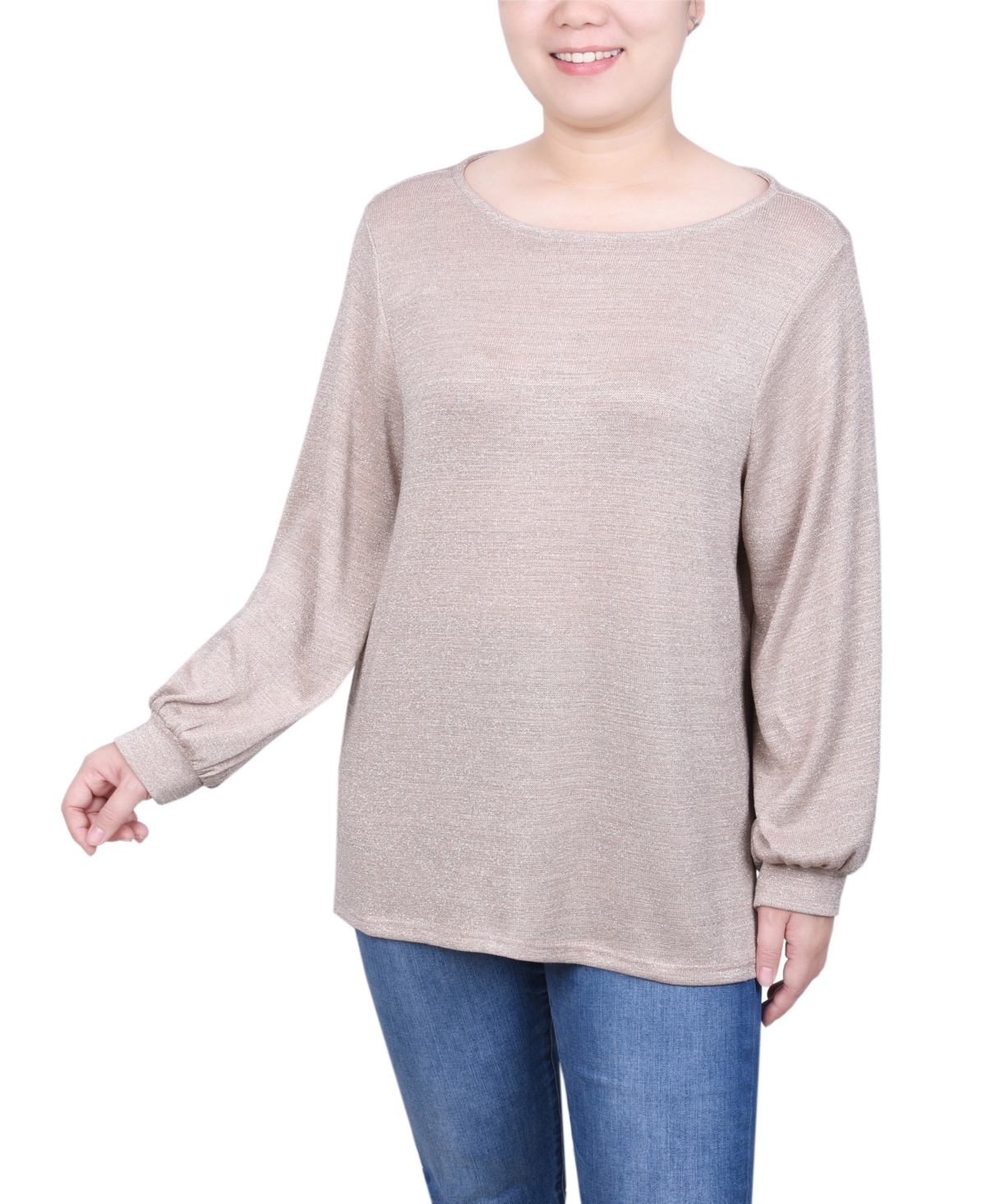 NY COLLECTION WOMEN'S LONG SLEEVE TUNIC TOP