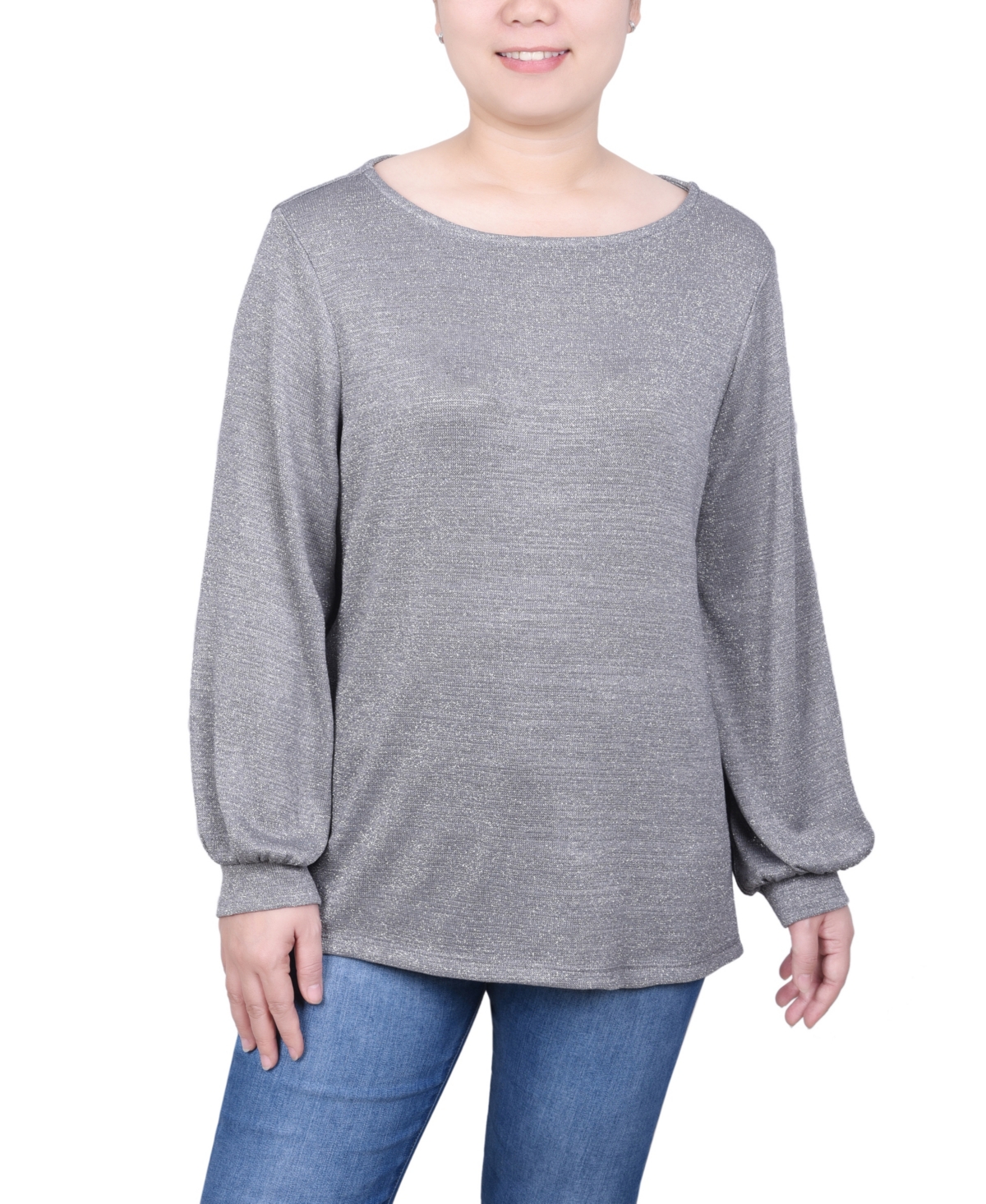 NY COLLECTION WOMEN'S LONG SLEEVE TUNIC TOP