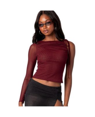 Women s Jupiter one shoulder mesh top Macy s