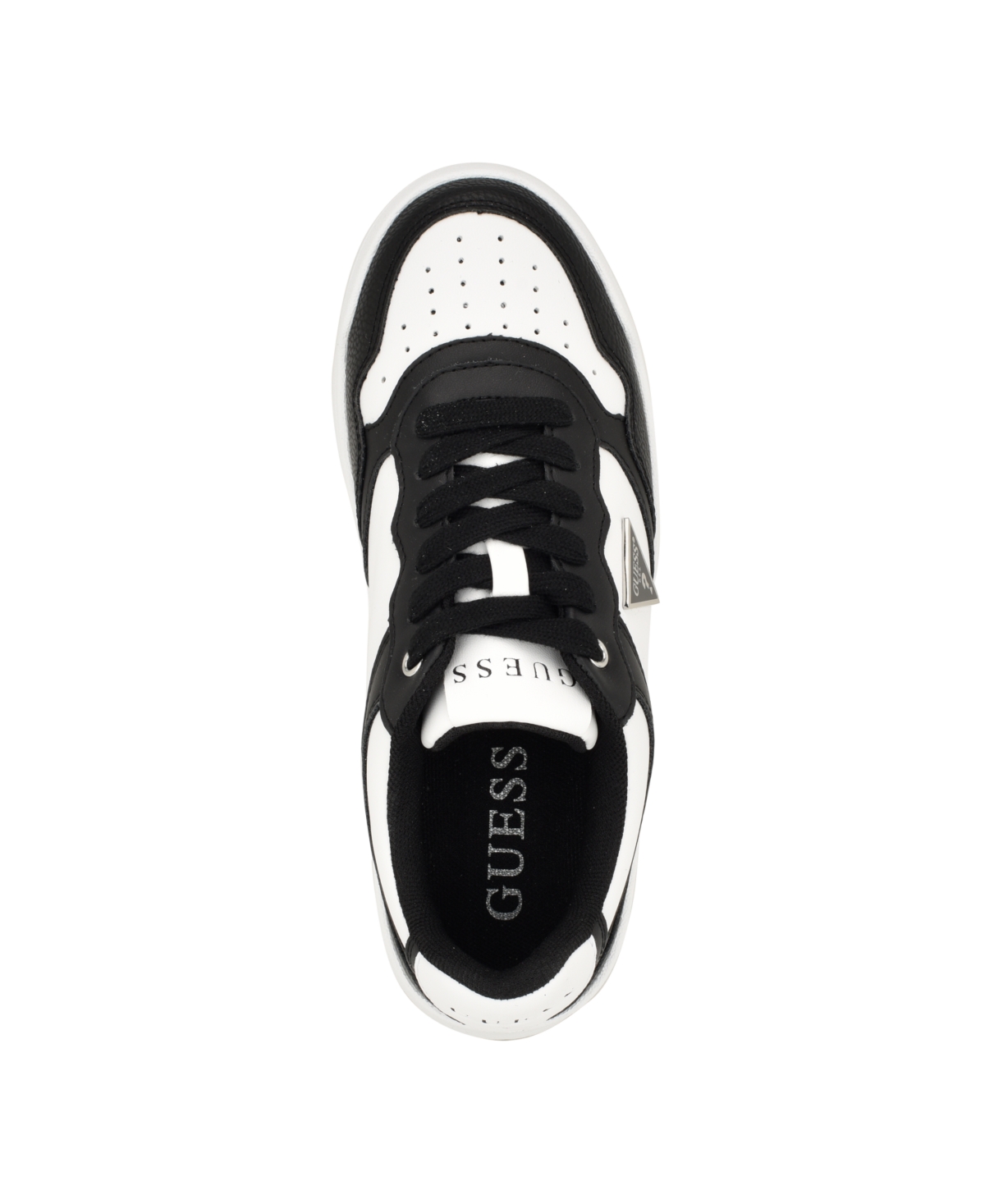 Guess Women's Miram Platform Lace-up Court Sneakers In Ruby Red,white