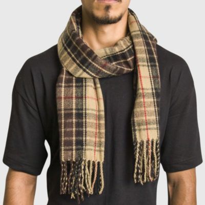 Men's Scarf Soft 80 Inch Long Warm Scarves Plaids Winter Shawl