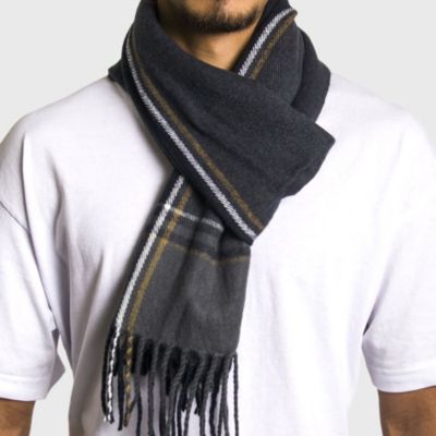 Men's Scarf Soft 80 Inch Long Warm Scarves Plaids Winter Shawl