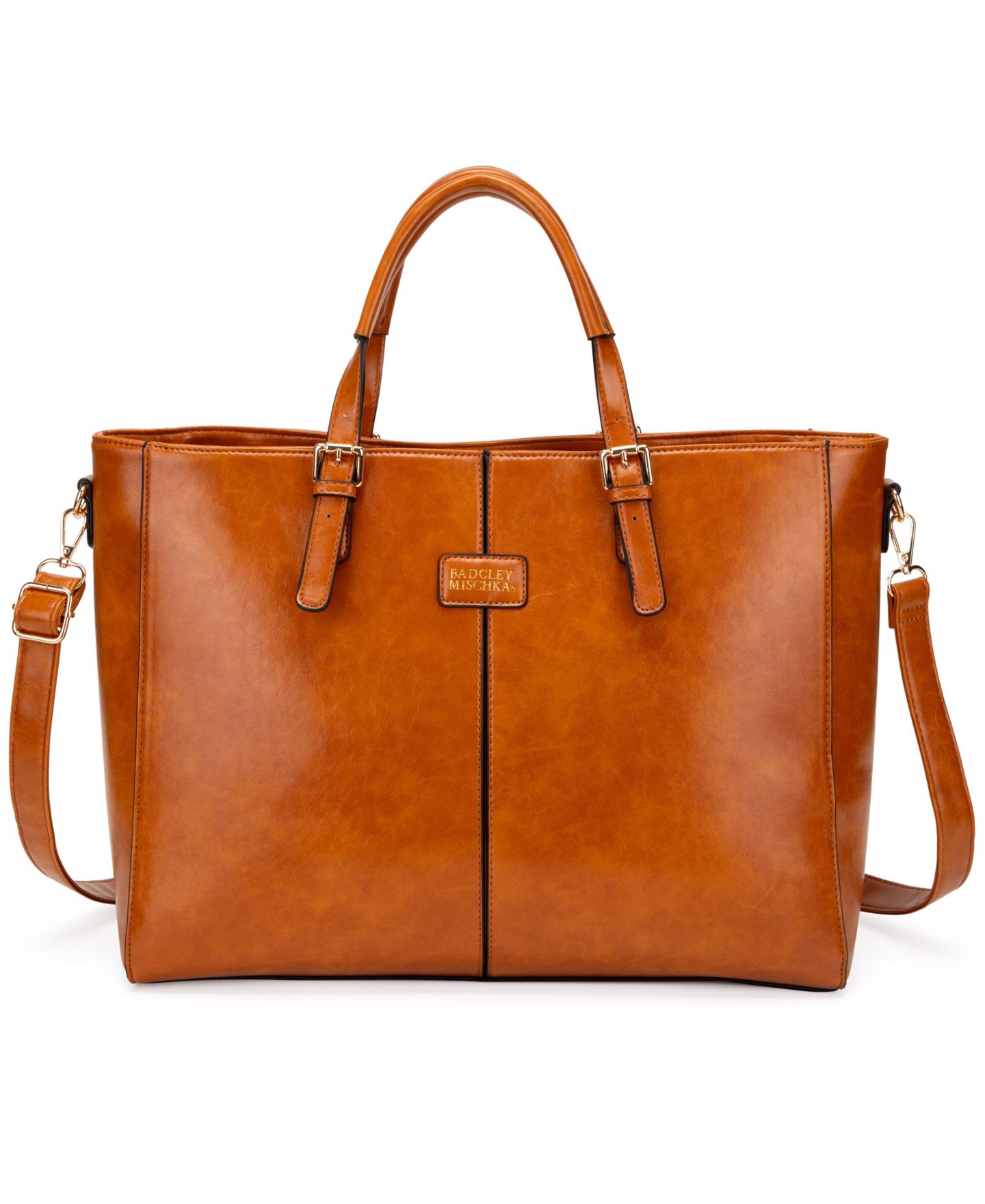 Сумка Badgley Mischka Julia Faux Leather Tote, цвет: Чёрный — фото 18