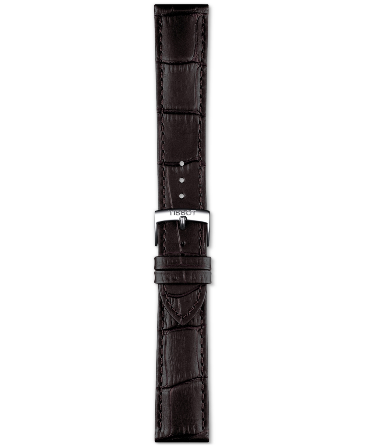 Shop Tissot Men's Swiss Pr 100 Brown Leather Strap Watch 40mm In Silver
