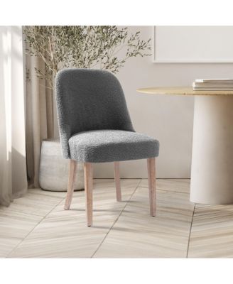 Mid-Century Modern Upholstered Boucle Dining Chair