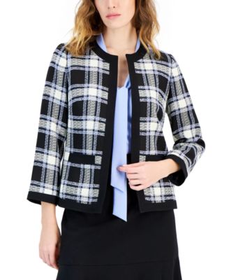 sheller front zipper tweed check dress IBJhl-m86356381310 |  billionaireresort.com