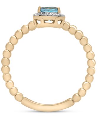 3-Pc. Set Blue Topaz (1-3/4 ct. tw) & Diamond Accent Pendant Necklace, Matching Ring & Drop Earrings in 14k Gold-Plated Sterling Silver