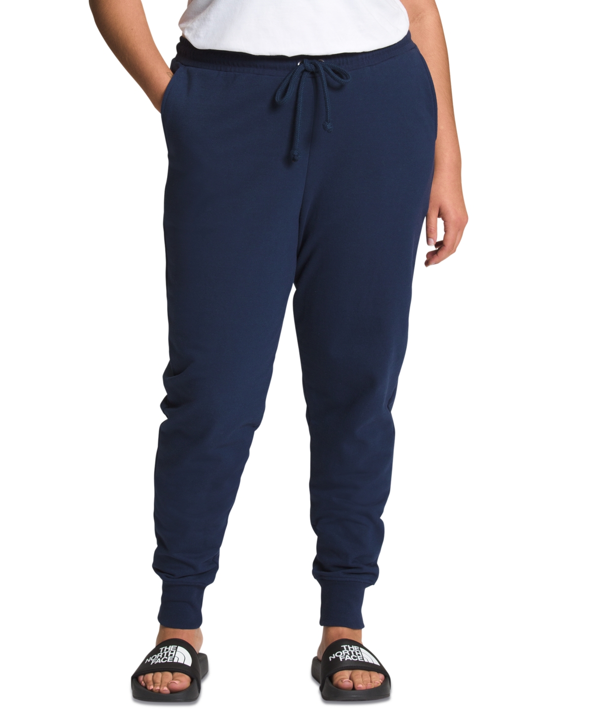 The North Face Plus Size Heritage Drawstring-waist Jogger Pants In Summit Navy
