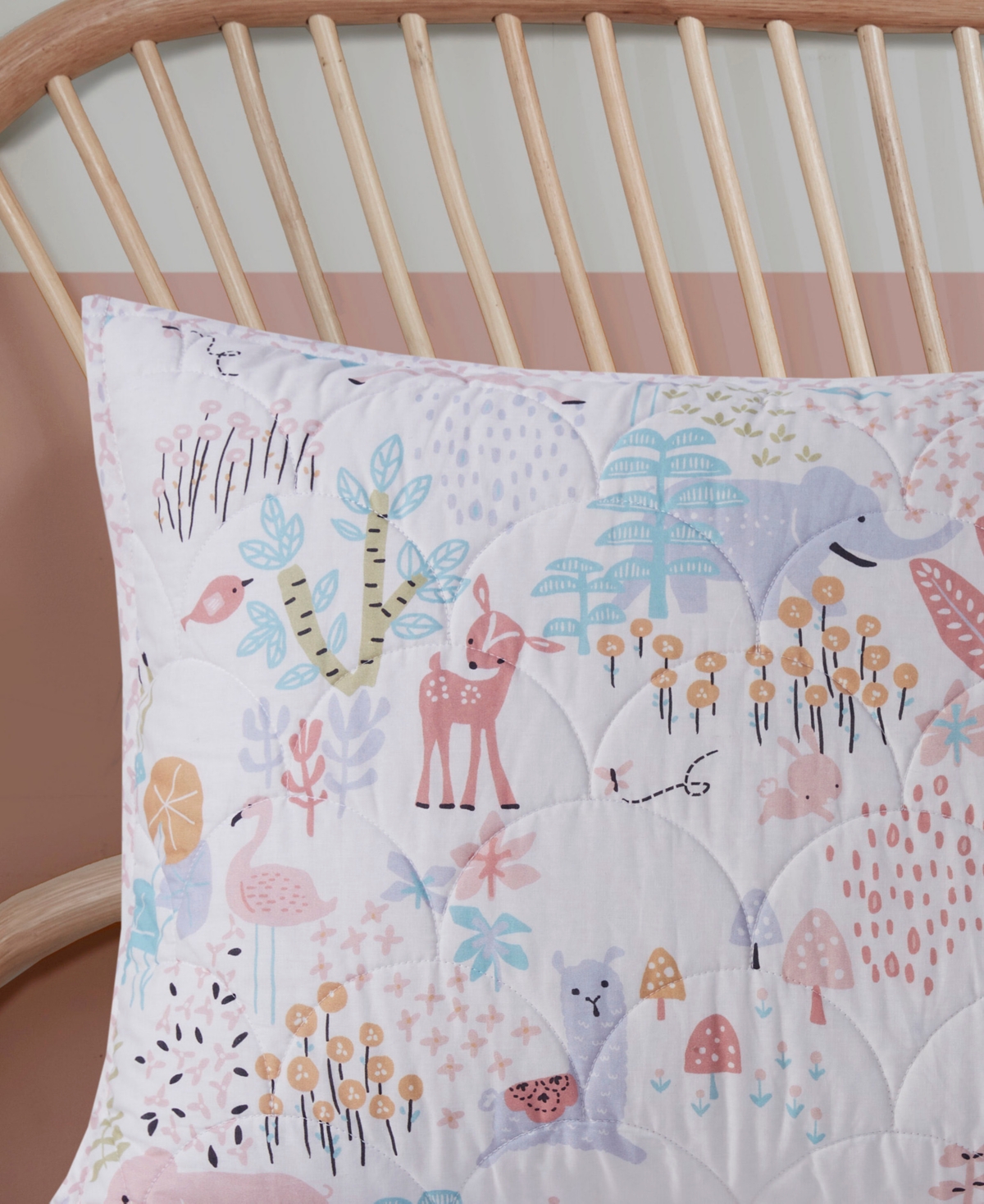 Urban Habitat Kids Iris Reversible Woodland Animals Comforter Sets Bedding In Blush