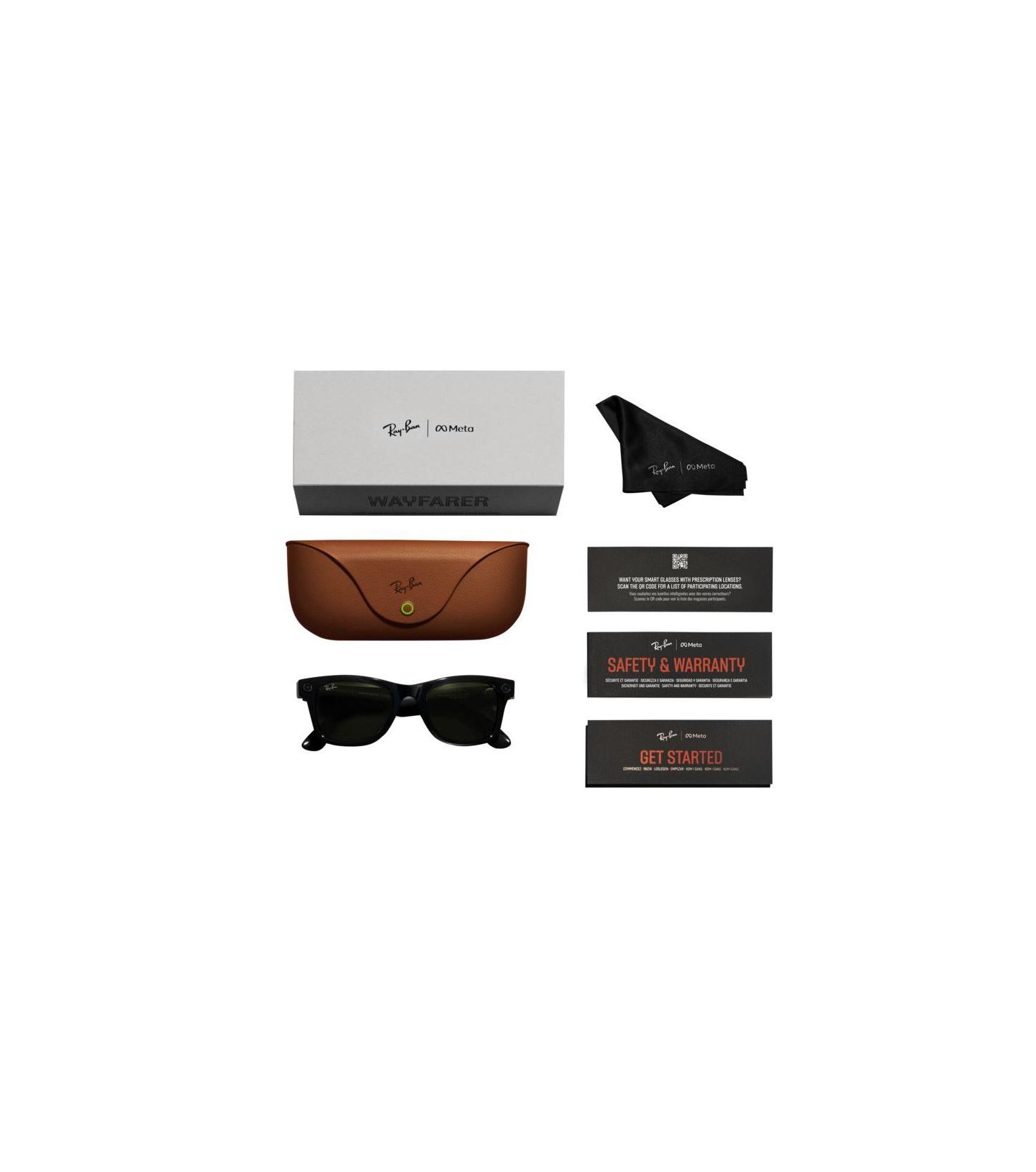 Очки Ray-Ban Meta Unisex AI GEN 1 Wayfarer Eyeglasses, 0RW4006, цвет: Чёрный — фото 7