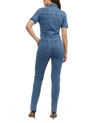 Bebe denim jumpsuit for women sale