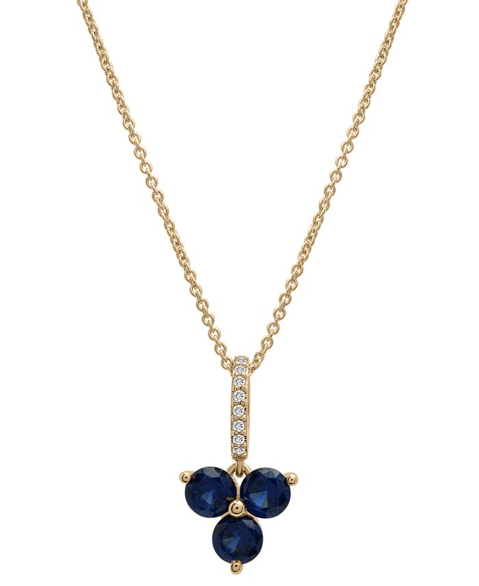 Macy's blue sale sapphire necklace