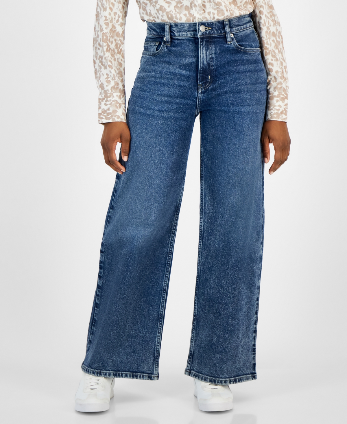 Petite High-Rise Wide-Leg Denim Jeans - Marrakech