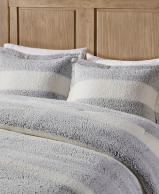 Hollis Sherpa 3-Piece Comforter Set, Full/Queen