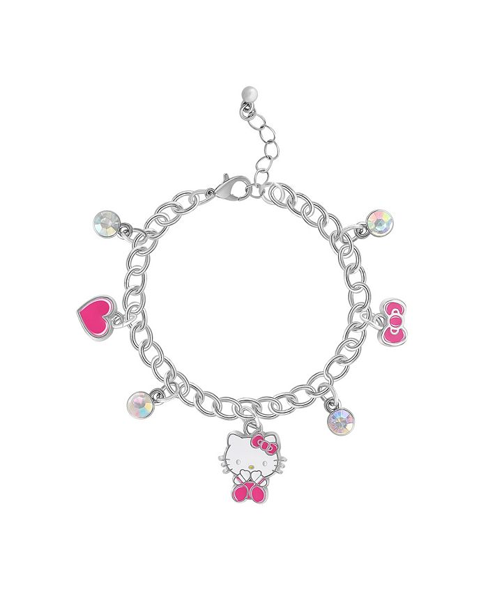 Sanrio - Hello Kitty - Bracelet charm - Bracelet - 3 pendentifs - Ajustable  - Bracelet