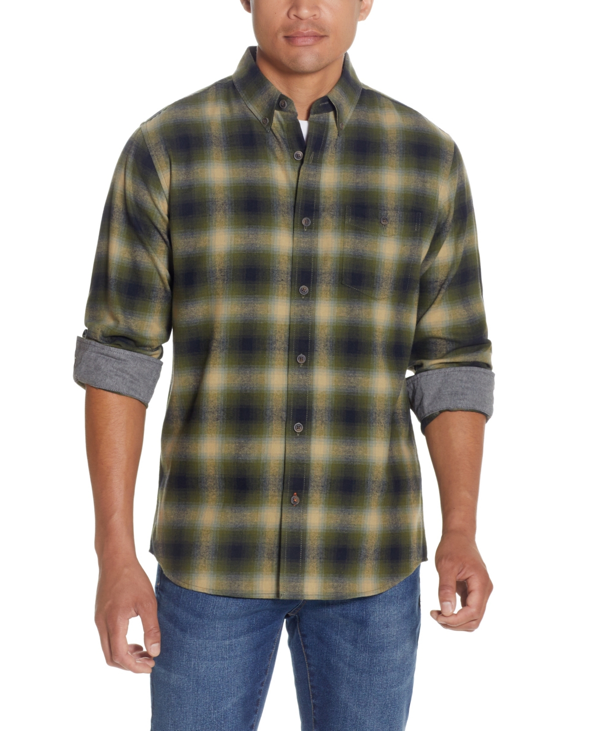 Men's Antique-Like Flannel Shirt - Cabernet