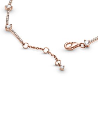 Cubic Zirconia Sparkling Pave Bars Bracelet