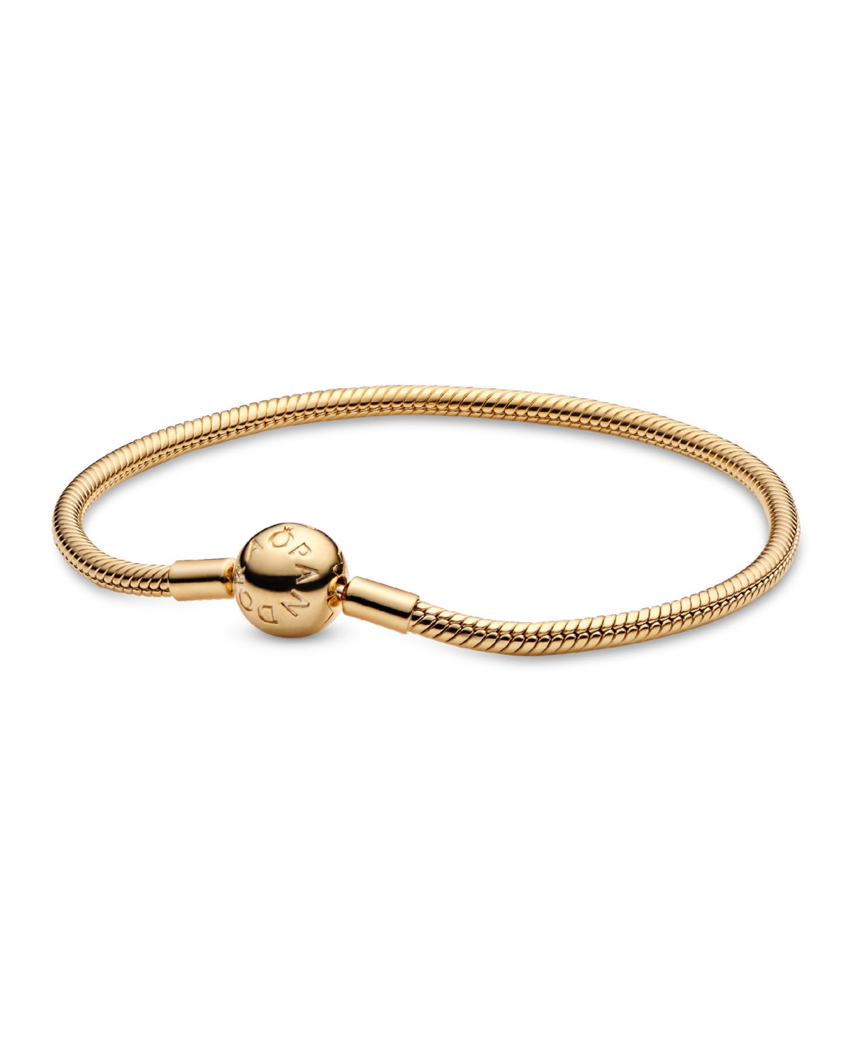 Shop Pandora Moments Sterling Silver Snake Chain Bracelet In Gold