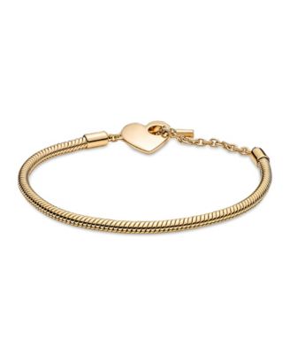 Moments Heart T-Bar Snake Chain Bracelet
