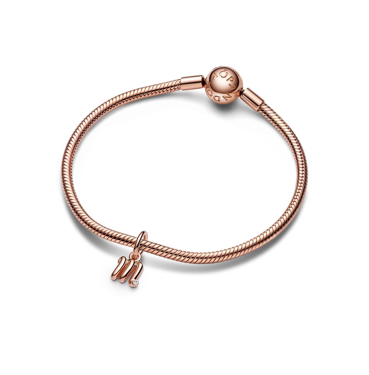 Pandora 14k Rose Gold-Plated Script Alphabet Dangle Charm - Rose Gold