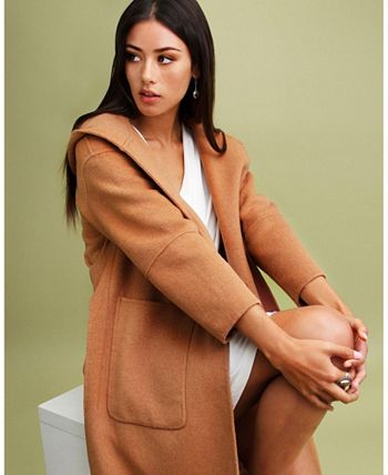 Walk this way wool blend hooded coat new arrivals