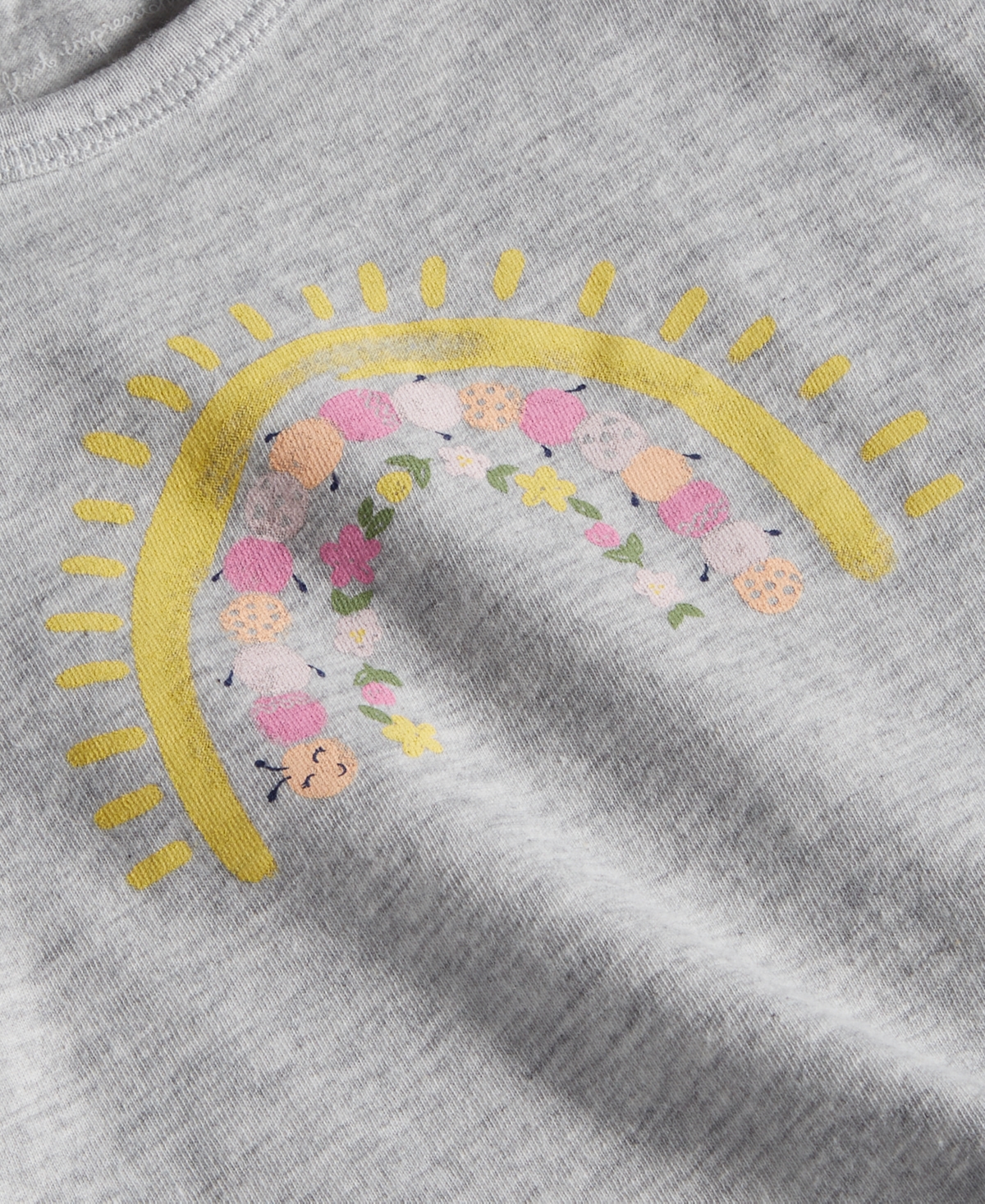 Shop First Impressions Baby Girls Rainbow Sun Graphic T-shirt, Created For Macy's In Slate Heather