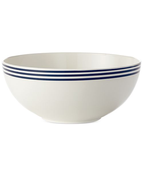 kate spade new york Salut! Navy Stripe Melamine Serving Bowl & Reviews