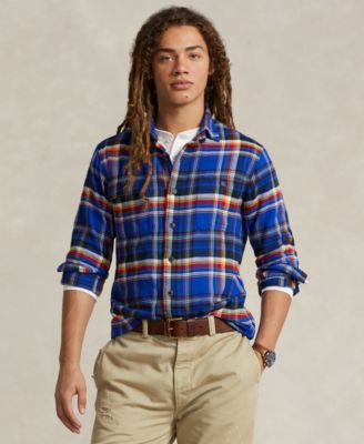 Polo Ralph Lauren - Men's Cotton Classic-Fit Plaid Twill Workshirt