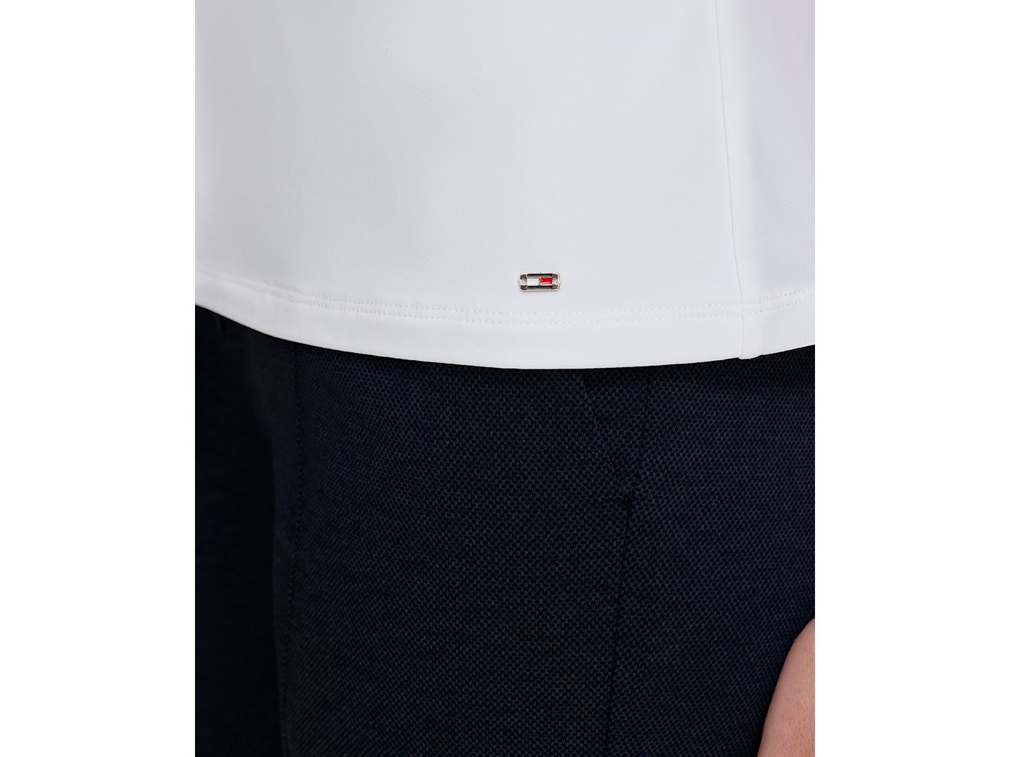 Женский топ Tommy Hilfiger Ruffled Mixed-Media Top, цвет: Слоновая кость — фото 4