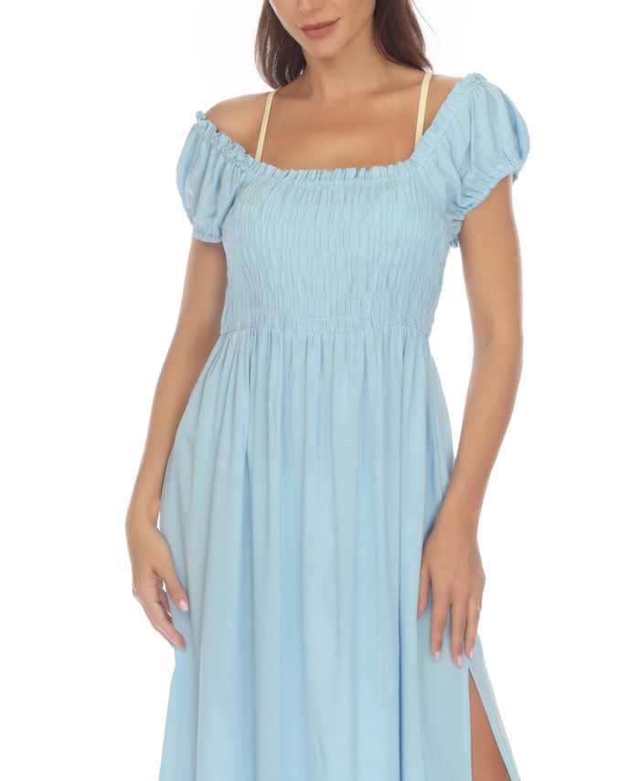 Raviya Women's PeasantSleeve MidiDress CoverUp Macy's