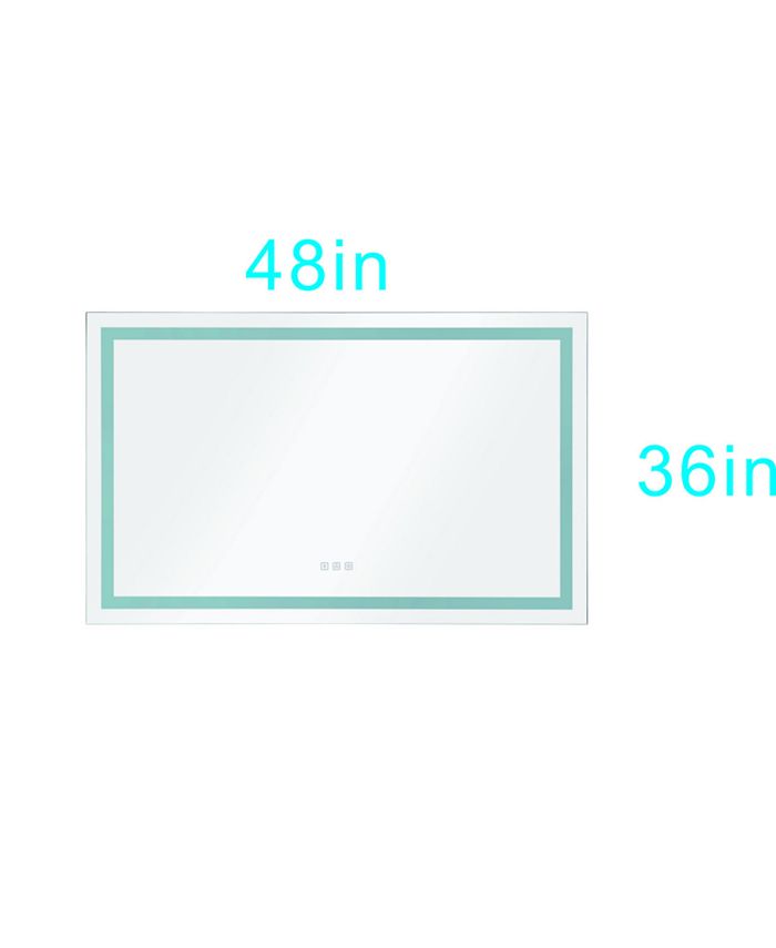 Simplie Fun 48 x 36 Inch LED Mirror Bathroom Vanity Mirrors with Lights