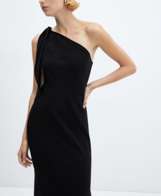 MANGO Women's Asymmetric Bow Dress - Macy's