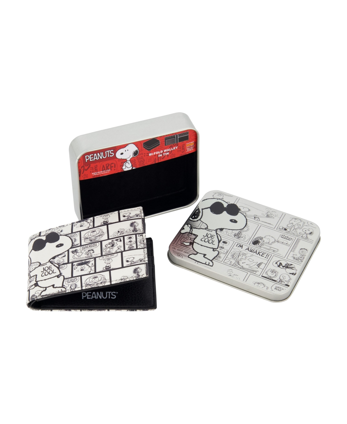 Joe Cool Comic Aop Bifold Wallet, Slim Wallet with Decorative Tin for Men and Women - Multi