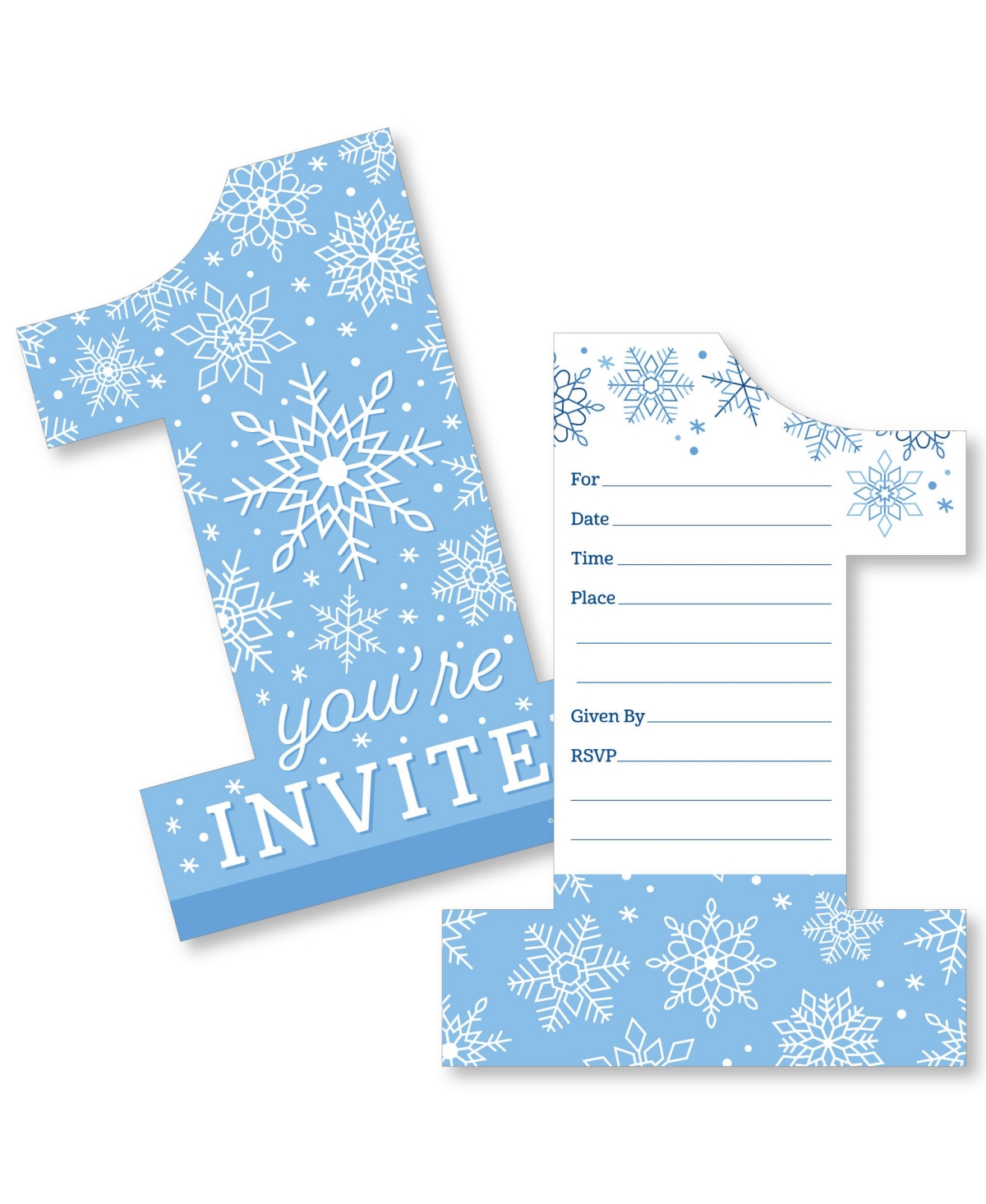 Big Dot of Happiness Blue Snowflakes - Winter Holiday Party Small Round Candy Stickers - Party Favor Labels - 324 Count