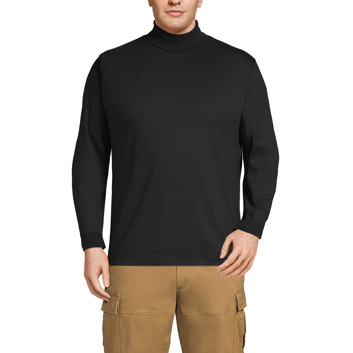 Big & Tall Super-t Turtleneck T-Shirt - Gray heather