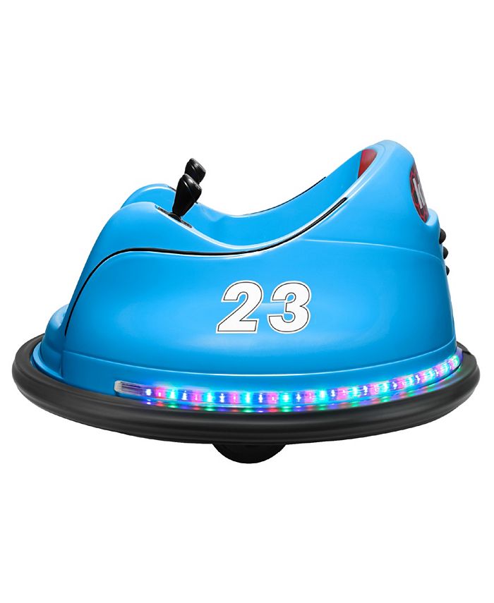 KIDZONE 6V Ride On Electric Vehicle Bumper Car with Remote, LED Lights
