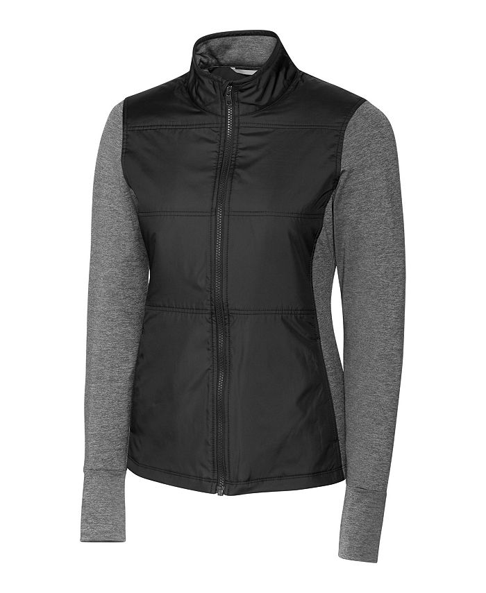 Cutter & Buck Women's Stealth Hybrid Quilted Full Zip Windbreaker Jacket Macy's