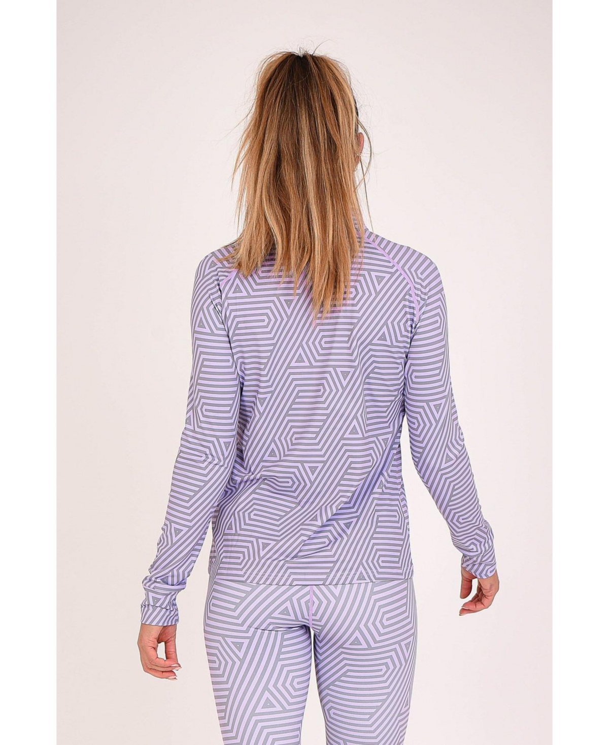 Fall Line Purple &Womens Base layer Top - Grey, purple