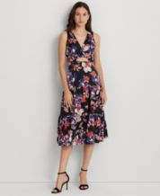 Mid-length dress Lauren Ralph Lauren Multicolour size 42 FR in Polyester -  41337648