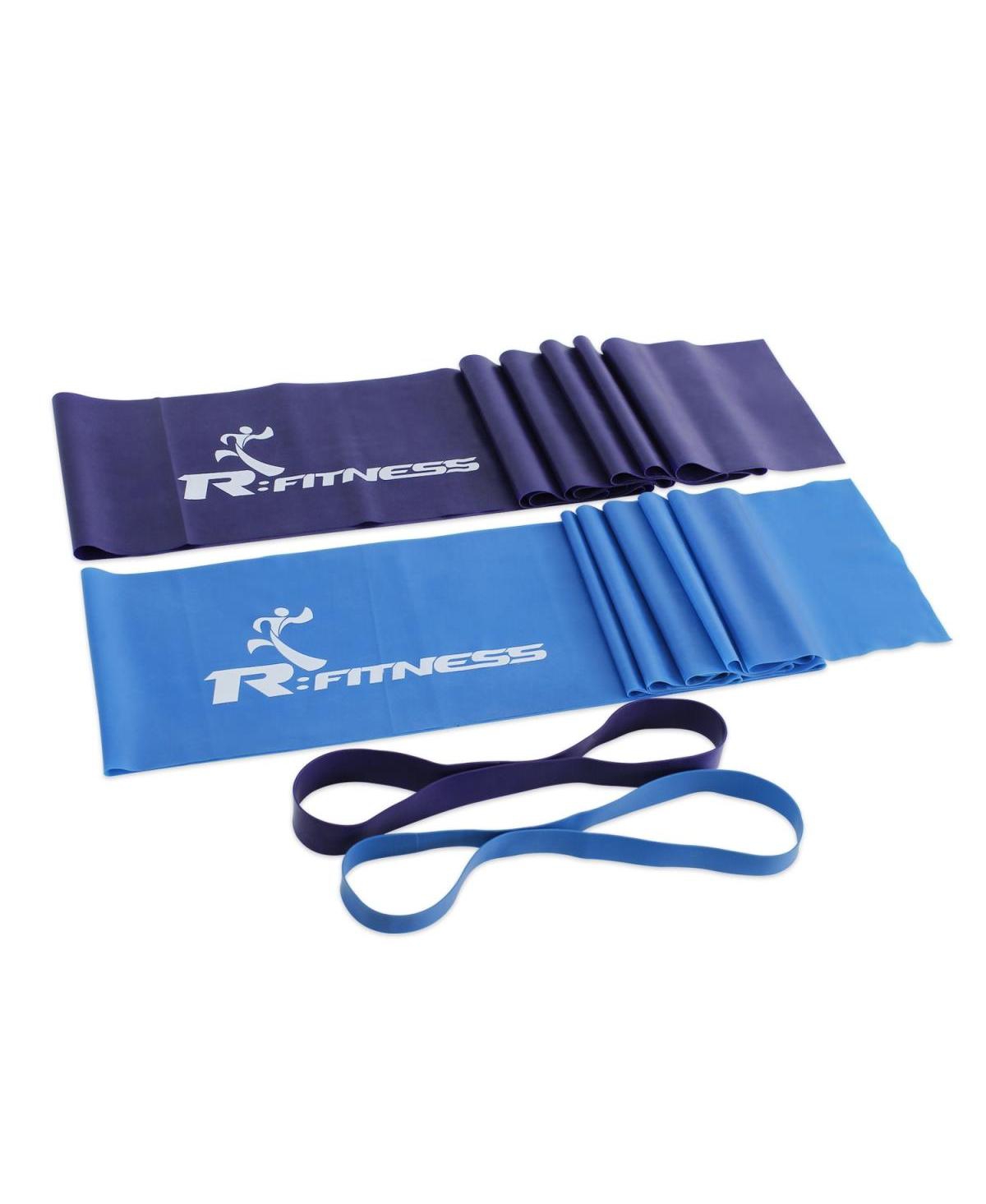 Rfitness Professional Training Exercise Fitness Resistance Band - 4 Piece - Blue