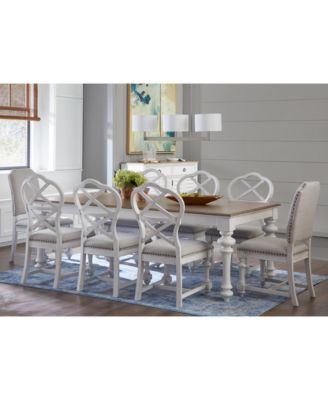 Mandeville 9 Pc. Dining Set (Rectangular Table, 6 X-Back Chairs & 2 ...