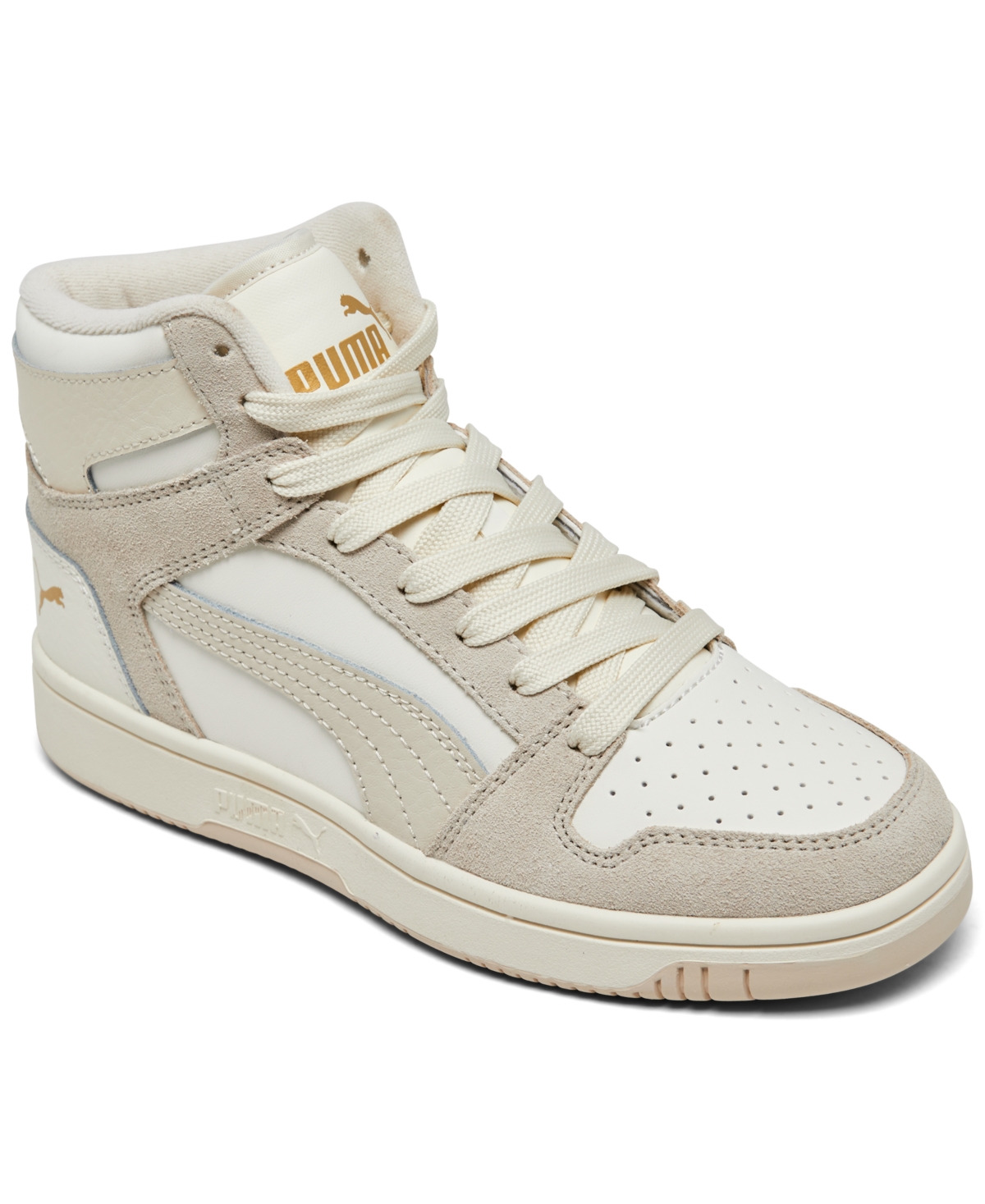 Puma Kids' Big Girls Rebound Layup Casual Sneakers From Finish Line In White