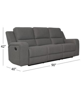 Maggie 90" Fabric with Console Manual Reclining Sofa