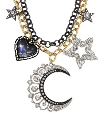 Betsey Johnson Faux Stone Celestial Bib Necklace - Macy's