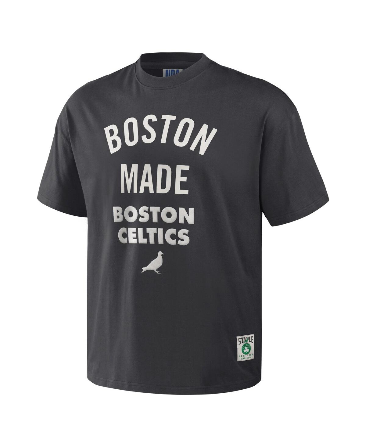 Shop Staple Men's Nba X  Anthracite Boston Celtics Heavyweight Oversized T-shirt